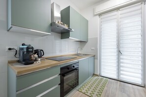 Appartement, balkon, uitzicht op de binnenplaats | Privékeuken