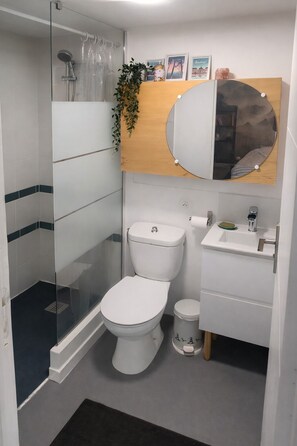 Haartrockner, Handtücher, Seife, Toilettenpapier