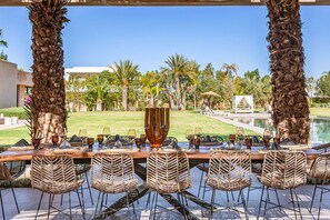 Outdoor dining - Villa Massinissa with pool - My Rental Homes (El Rhechat)