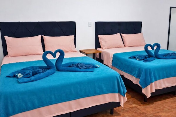 Comfort Quadruple Room, Courtyard View | Langsir/tirai gelap terus, seterika/papan seterika, Wi-fi percuma