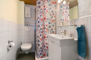 Douche, séchoir à cheveux