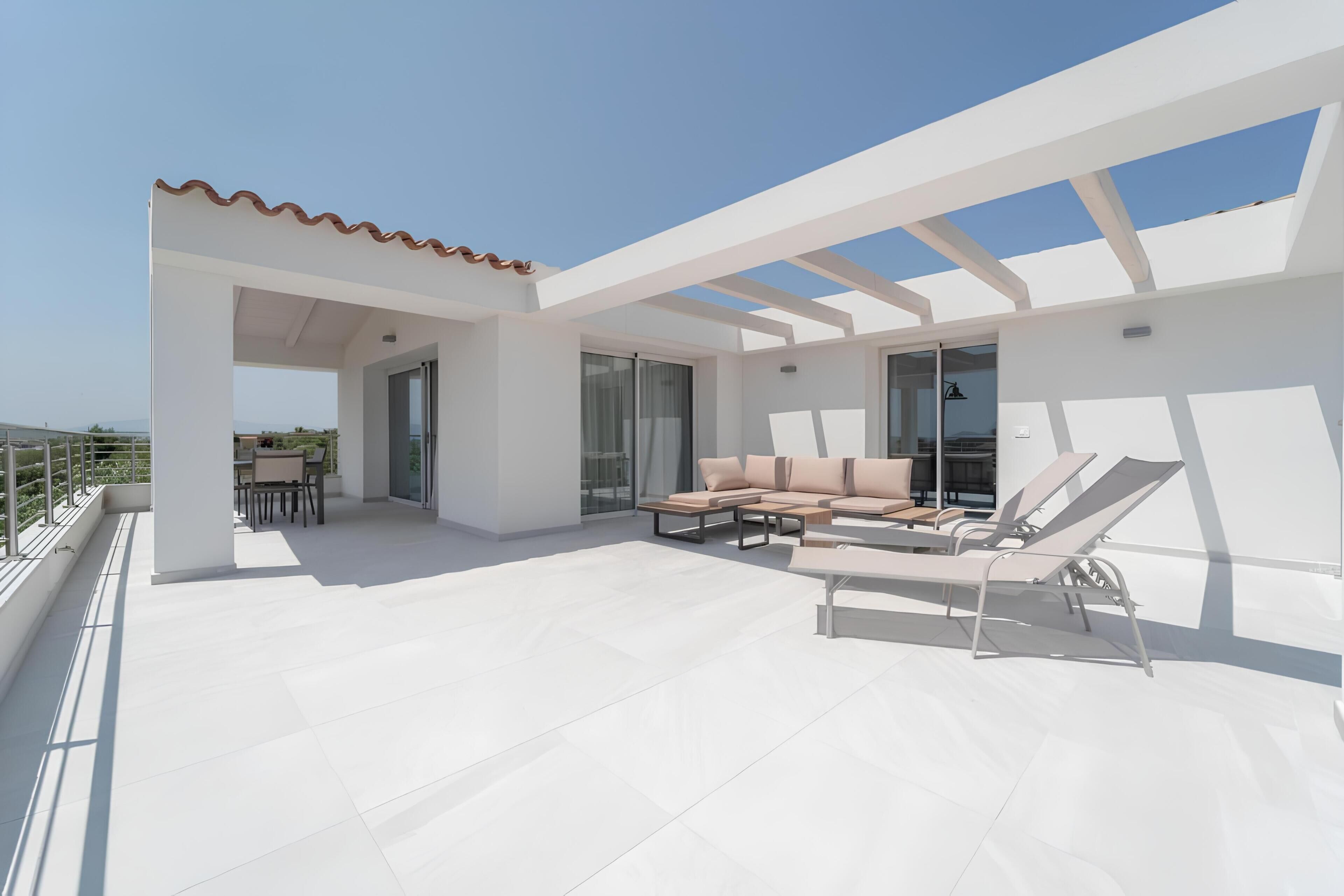 Panoramic-Penthouse, Meerblick | Speisen im Freien