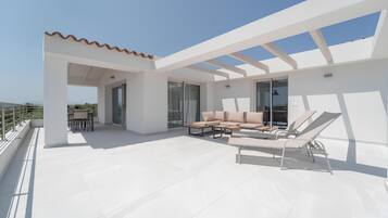 Panoramic-Penthouse, Meerblick | Speisen im Freien