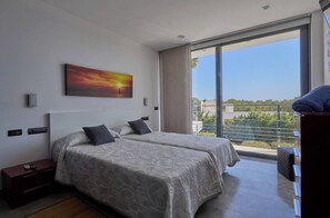 Room - Modern villa 100m from Cala Llenya beach , Ibiza · Pool · Sea views (Cala Llenya)