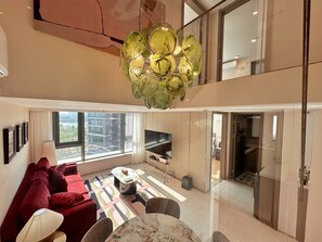 Deluxe loft, 3 slaapkamers, keuken, tuin | Woonruimte