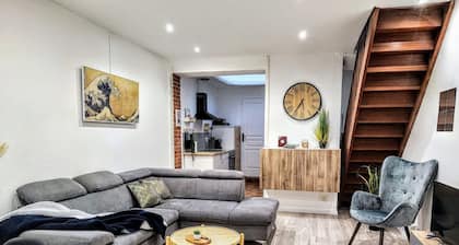 Japandi 4 Chambres Wifi Proche Parc Barbieux