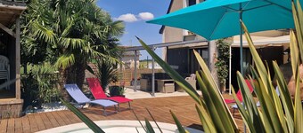 La maison aux palmiers, swimming pool, spa