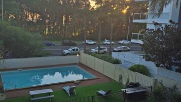 Outdoor pool, a heated pool
