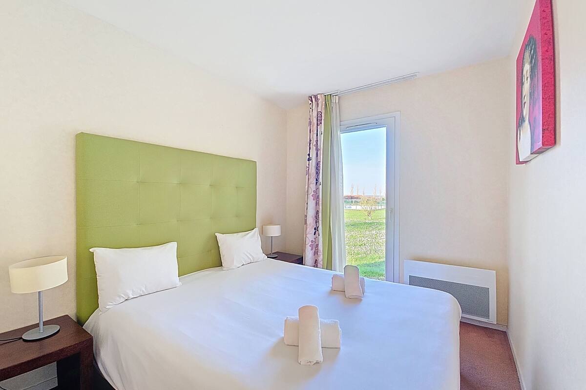 Blackout curtains, soundproofing, iron/ironing board (on request)