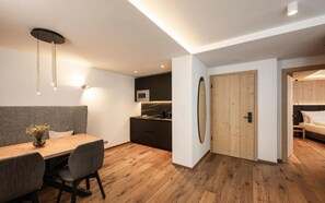 Superior Suite, Balcony, Mountain View | Dining - Hotel La Truga (Selva di Val Gardena)