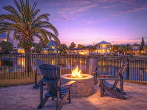 Terrace/patio - Salty Seahorse | Luxe Home, Gulf Views, Private Pool + Fire Pit (Panama City Beach)