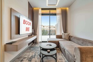 TV - Free housekeeping visits during your stay - StayShort - Fresh 2 Bedroom Apartment in JVC that Sleeps 5 (JVC)
