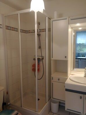 Shower, hair dryer