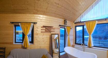 Mood villa kazbegi is city centre of Stepantsminda, with mountimes view. For you