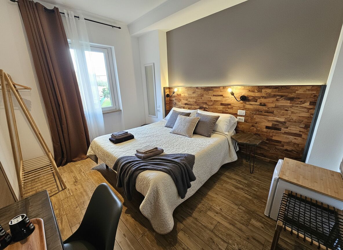 Kamar Double, balkon, pemandangan kota