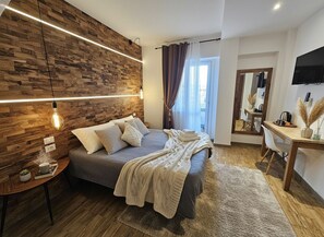 Kamar Double, balkon, pemandangan kota