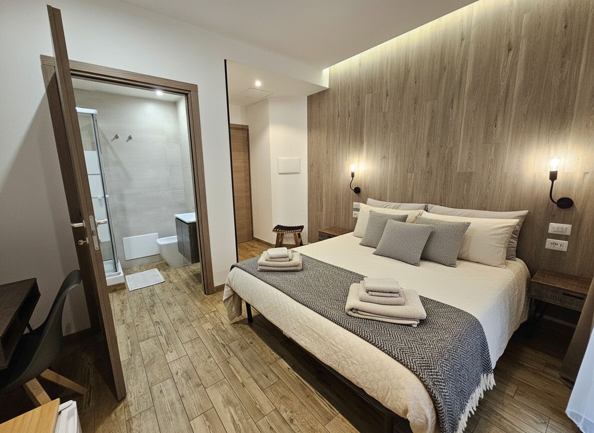 Kamar Double, balkon, pemandangan kota