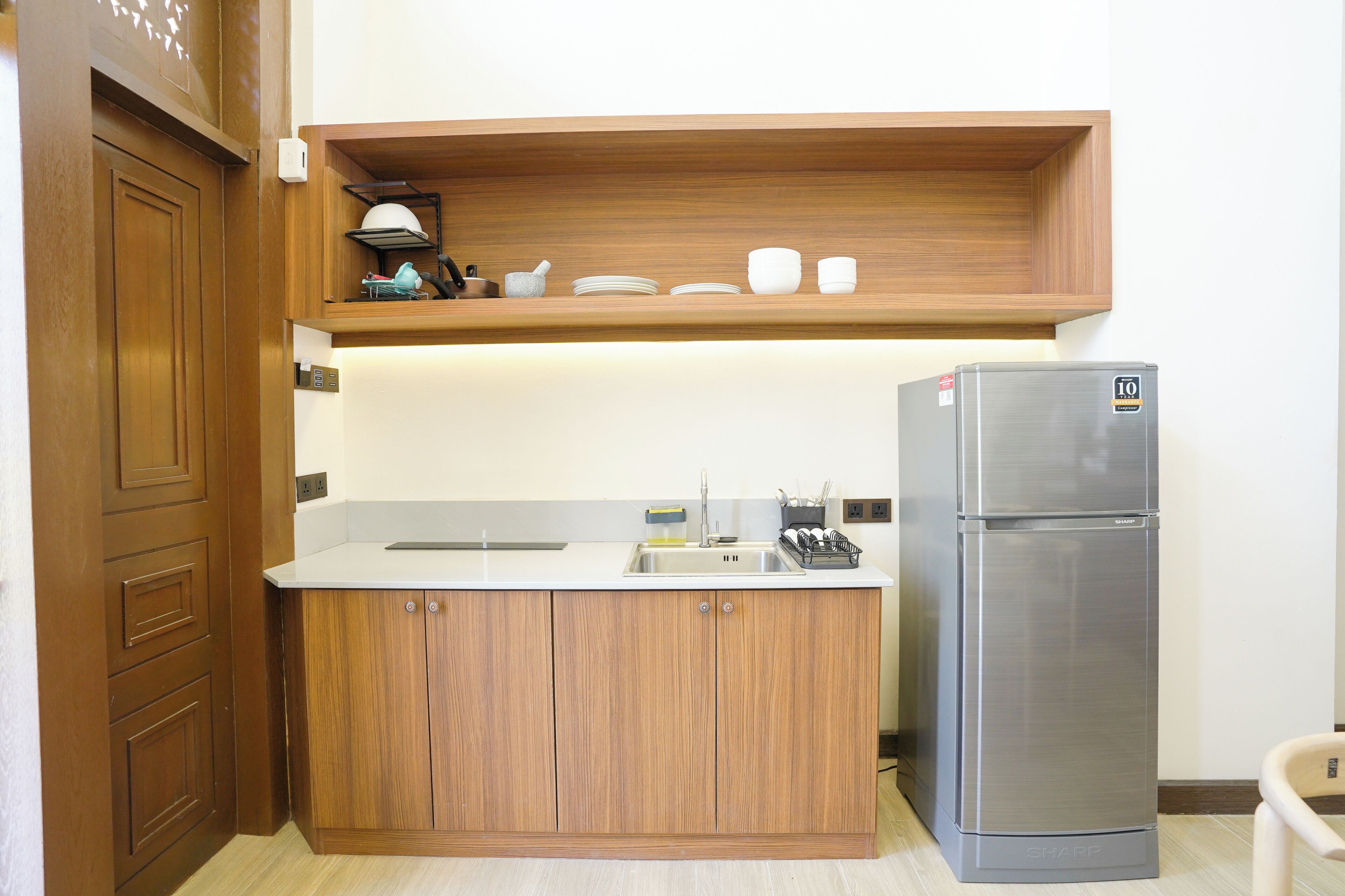 Exclusive Room, Pool Access | Private kitchen