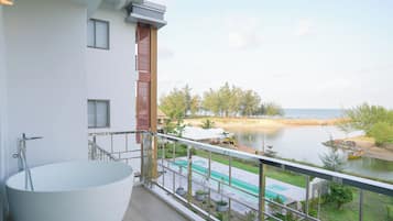 Doppia Grand, vista mare, ad angolo | Vista spiaggia/mare