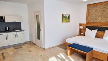 Desk, iron/ironing board, WiFi (free), bed sheets