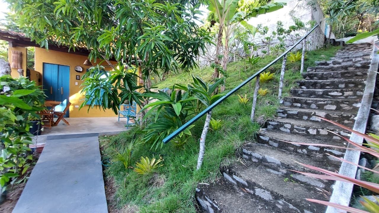 Chalet, gedeeltelijk uitzicht op zee | Terrein van de accommodatie