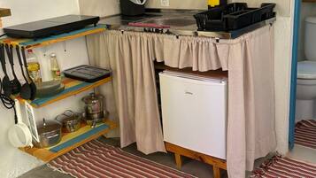 Chalé, vista parcial para o mar | Cozinha privada