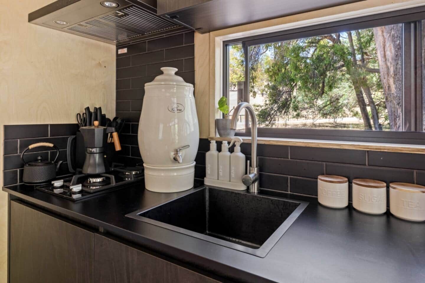 Fridge, stovetop, cookware/dishes/utensils