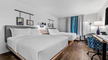 Standard Room, 2 Queen Beds, Non Smoking | Desk, blackout curtains, iron/ironing board, free WiFi