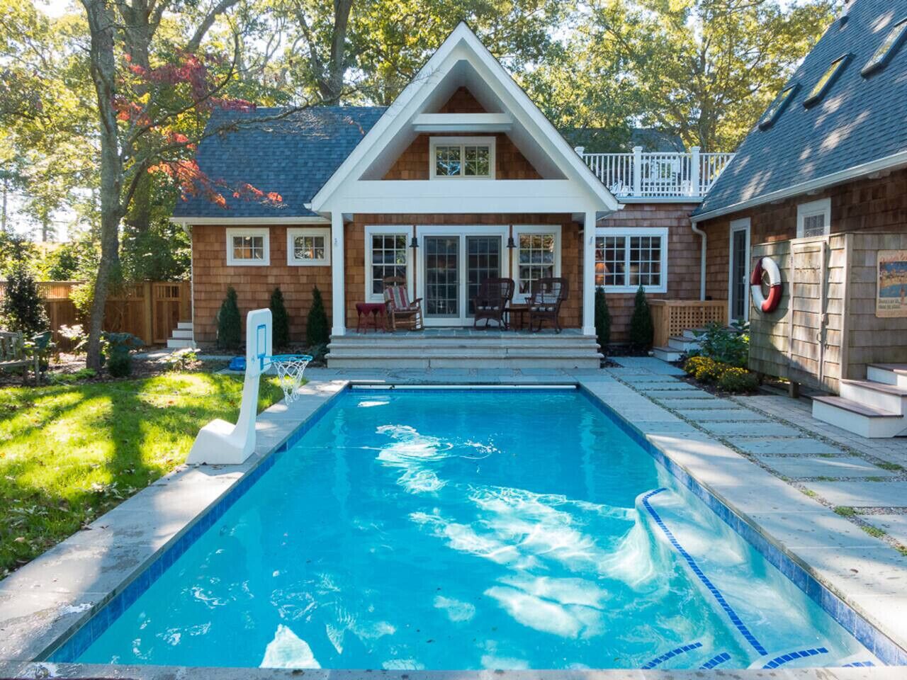 Pool view from the pool house