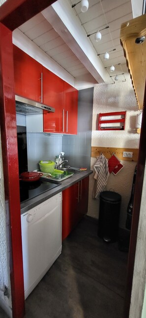 Fridge, microwave, oven, stovetop - 6-PERSON APARTMENT PRALOGNAN LA VANOISE (Pralognan-la-Vanoise)
