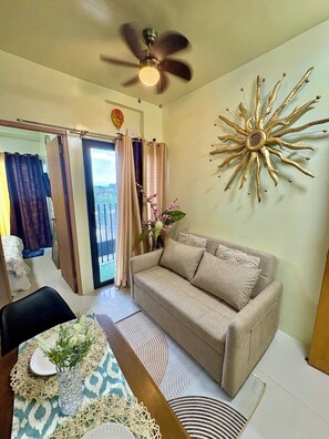 Studio – comfort, byutsikt | Oppholdsområde