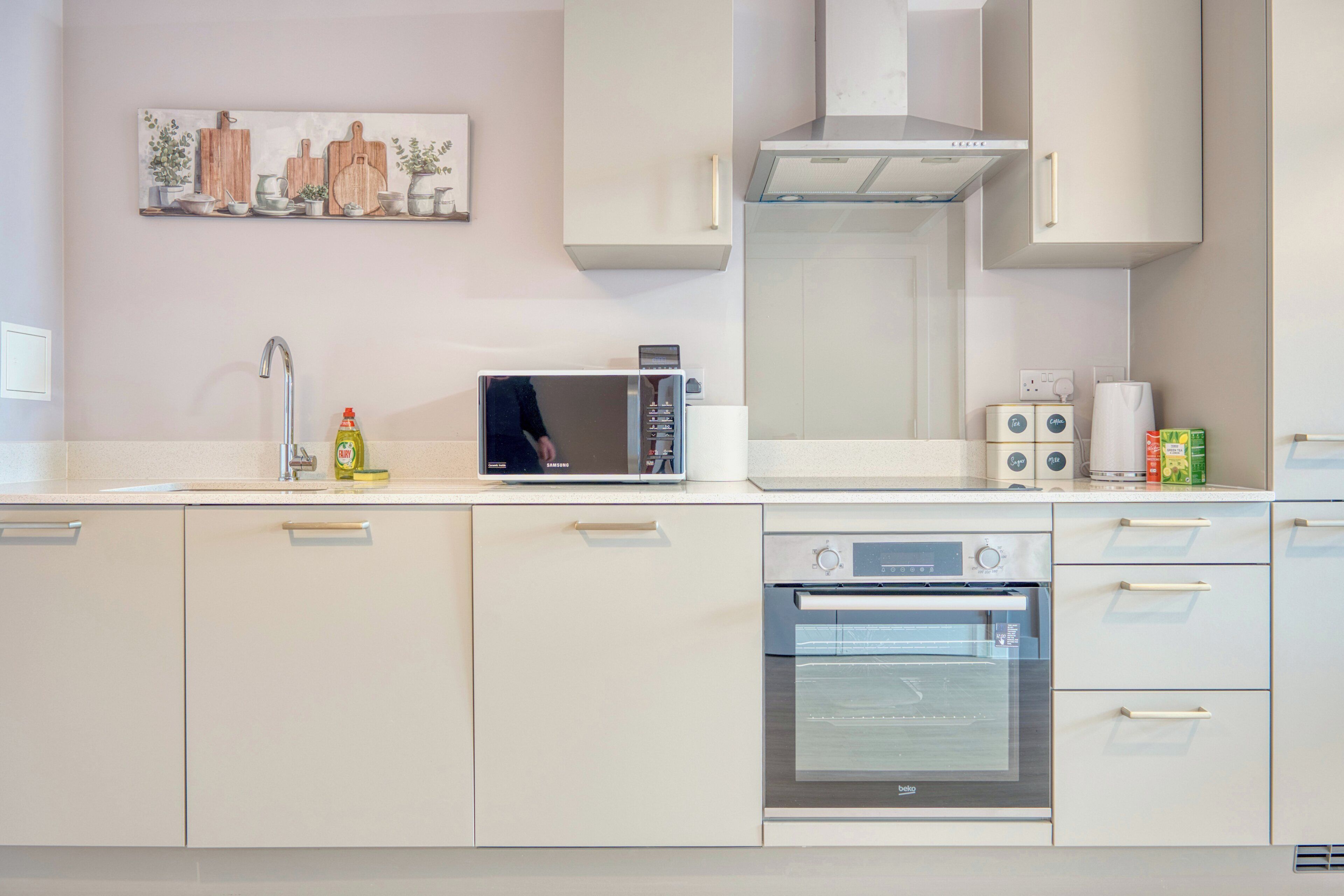 Leilighet, 1 kingsize-seng med sovesofa, ikke-røyk, tekjøkken | Eget kjøkken