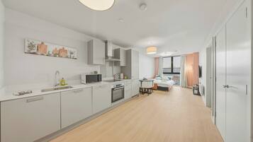 Departamento, 1 cama King size y sofá cama, para no fumadores, cocineta | Cocina privada