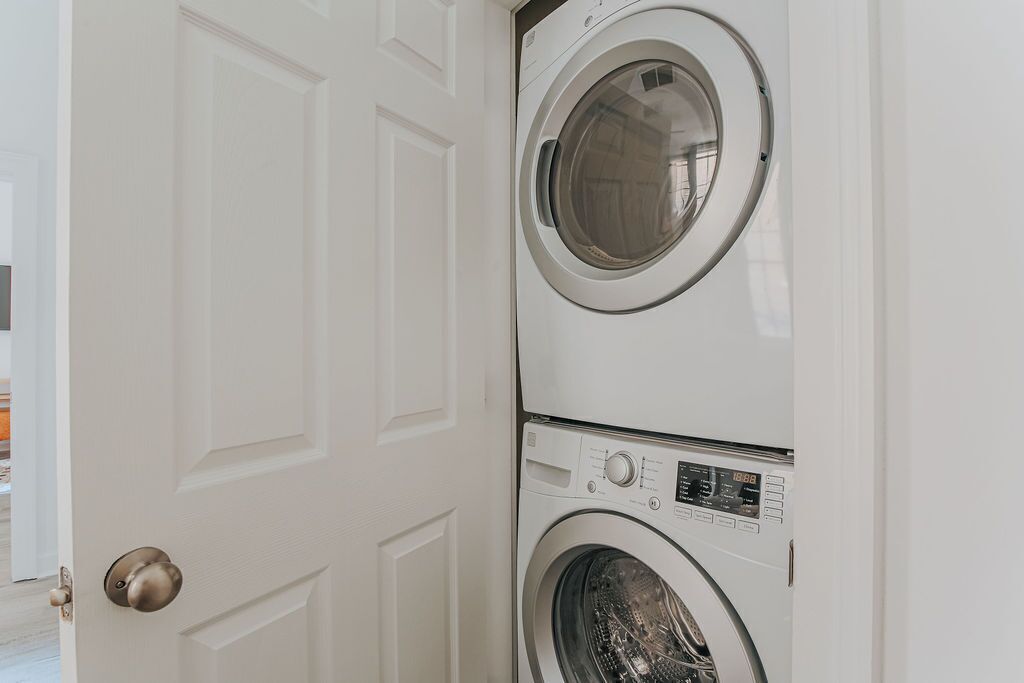 In-unit washer/dryer available located in the bedroom closet