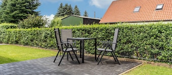 Maison de vacances Pfötchen-Residenz-Neu Stuer, séjour avec chien, jardin, terrasse, Wi-Fi