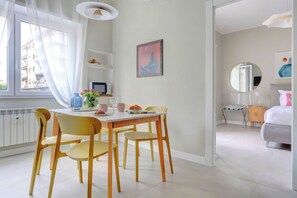 Comfort Apartment | Dining room - San Giovanni Appia Park Modern Apartment with Balcony Metro A 10 Min City Center (Rome)