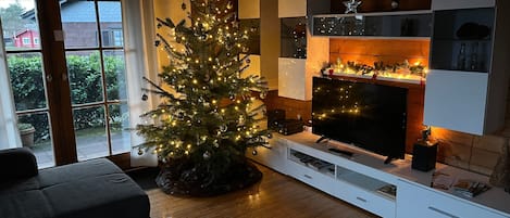 TV, fireplace, stereo
