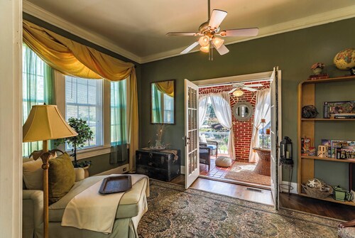Peaceful Backyard Fire Pit BBQ Grill Parking: Orangeburg Home