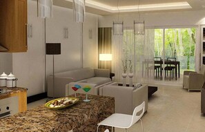 Living area - Luxury 3BR Villa | Private Chef, Golf Cart & Pool | VIP Beach Access (Cabarete)