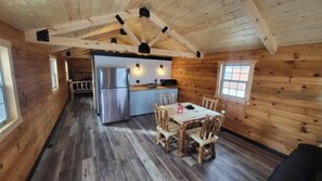 Interior - Beautiful 1-bedroom cabin with AC overlooking swim pond - Cabin #5 (Rayville)