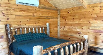 Beautiful 1-bedroom cabin with AC overlooking swim pond - Cabin #1