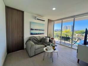 Apartment, Pool View | View from room - Apto. con terraza piscinas y playa (Santa Marta)