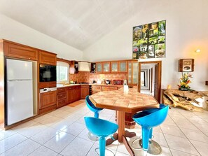 Private kitchen - Villa Fanir, Nature, Calm and Mountain View (La Plaine-des-Palmistes)