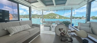 Luxury Catamaran /private mooring Coral Bay water access only – dinghy provided