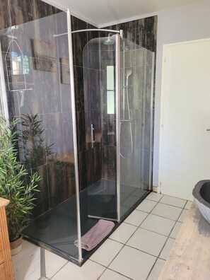 Shower, hair dryer, towels - Charming house with private pool in the center of the historic village. (Rives-d'Autise)