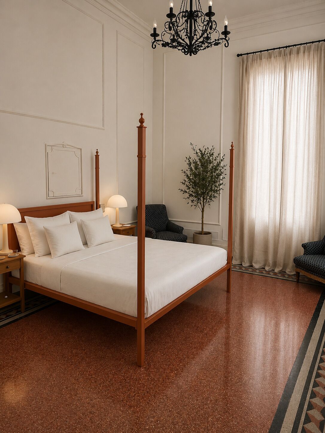 Suite Deluxe, vue sur le jardin | Draps italiens de Frette, literie de qualité, couette en duvet