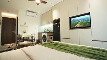 Superior Studio, Balcony, City View | Desk, laptop workspace, free WiFi