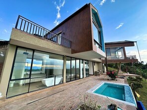 Ferienhaus, Bergblick | Pool