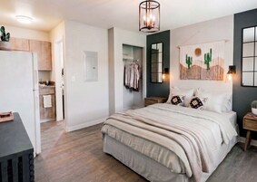 Estudio estándar, patio, vistas a la piscina