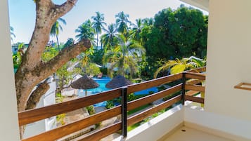 Double or Twin Room, Partial Sea View | Terrace/patio
